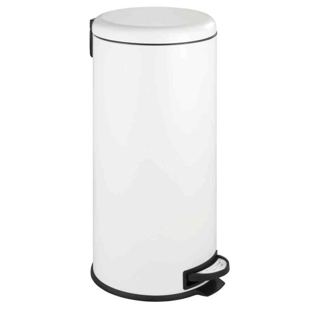 Leman Easy-Close Pedal Bin White 30L