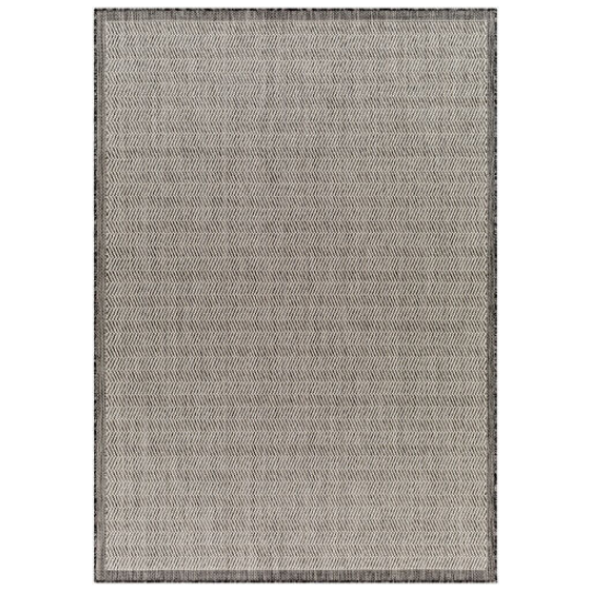 Ravello Indoor Outdoor Rug Black & Ivory 8x10ft