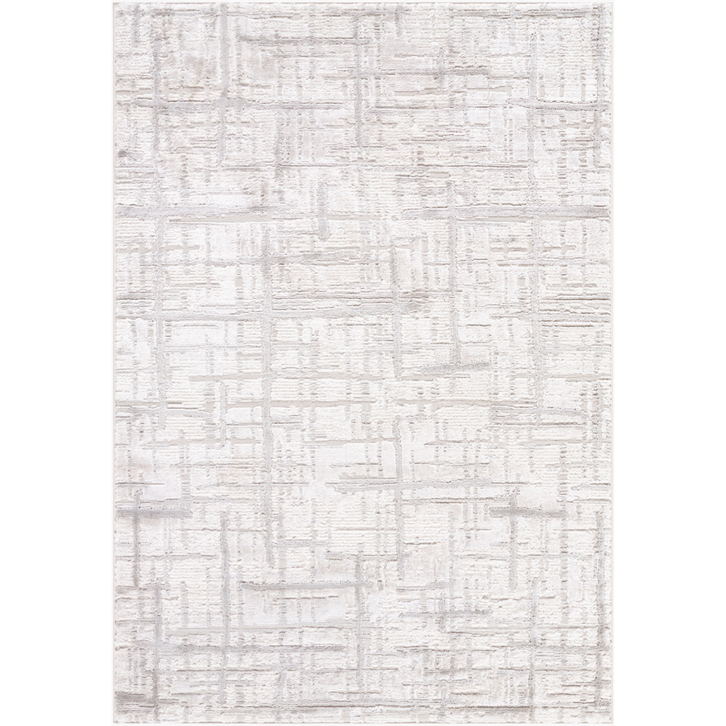 Wolly Lines Rug Ivory Grey 8ft x 10ft