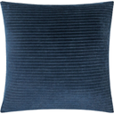 Velvet Stripes Pillow Navy 20in 