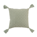 Mint Tassel Pillow 18in