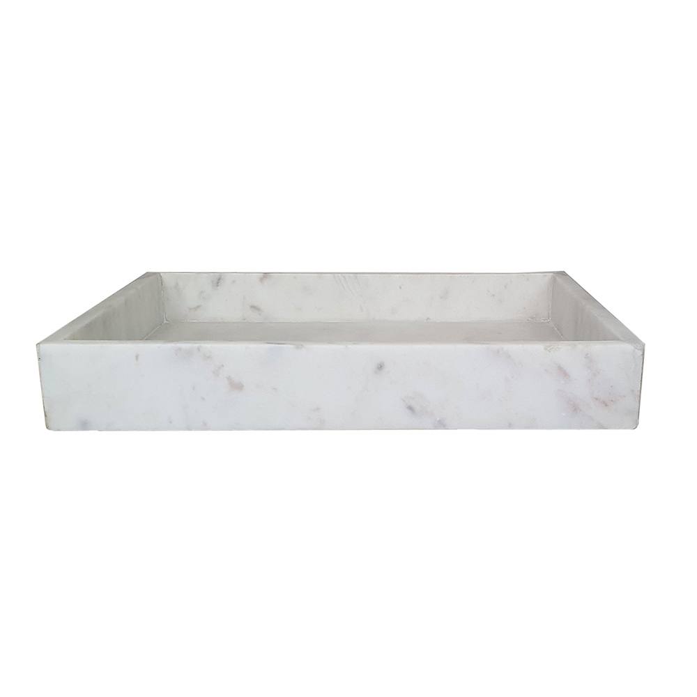 Marble Tray White 10x14in