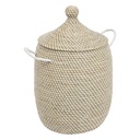 Soleya Basket With Lid Beige Large