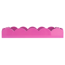 Scalloped Lacquered Tray Pink 16in