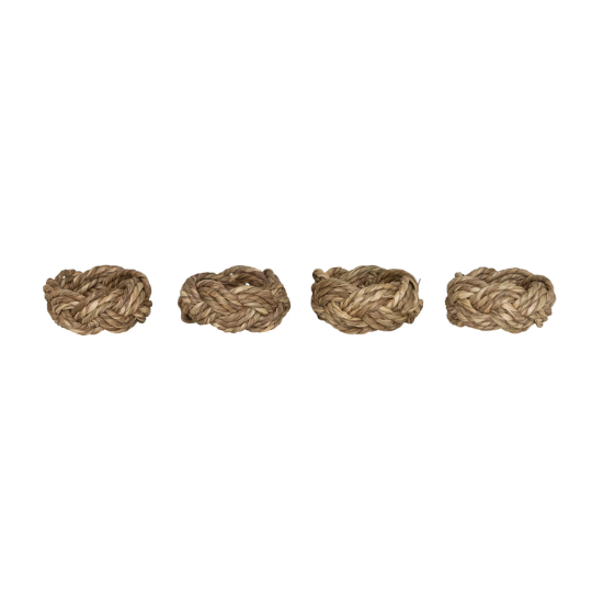 Braided Seagrass Napkin Rings 4pc