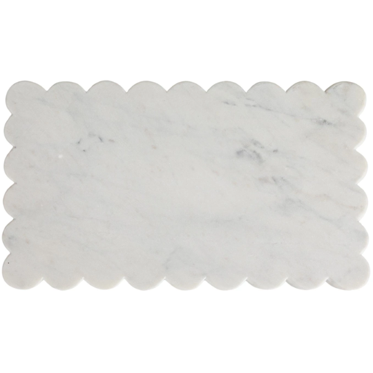 Marble Cutting Board with Scalloped Edge