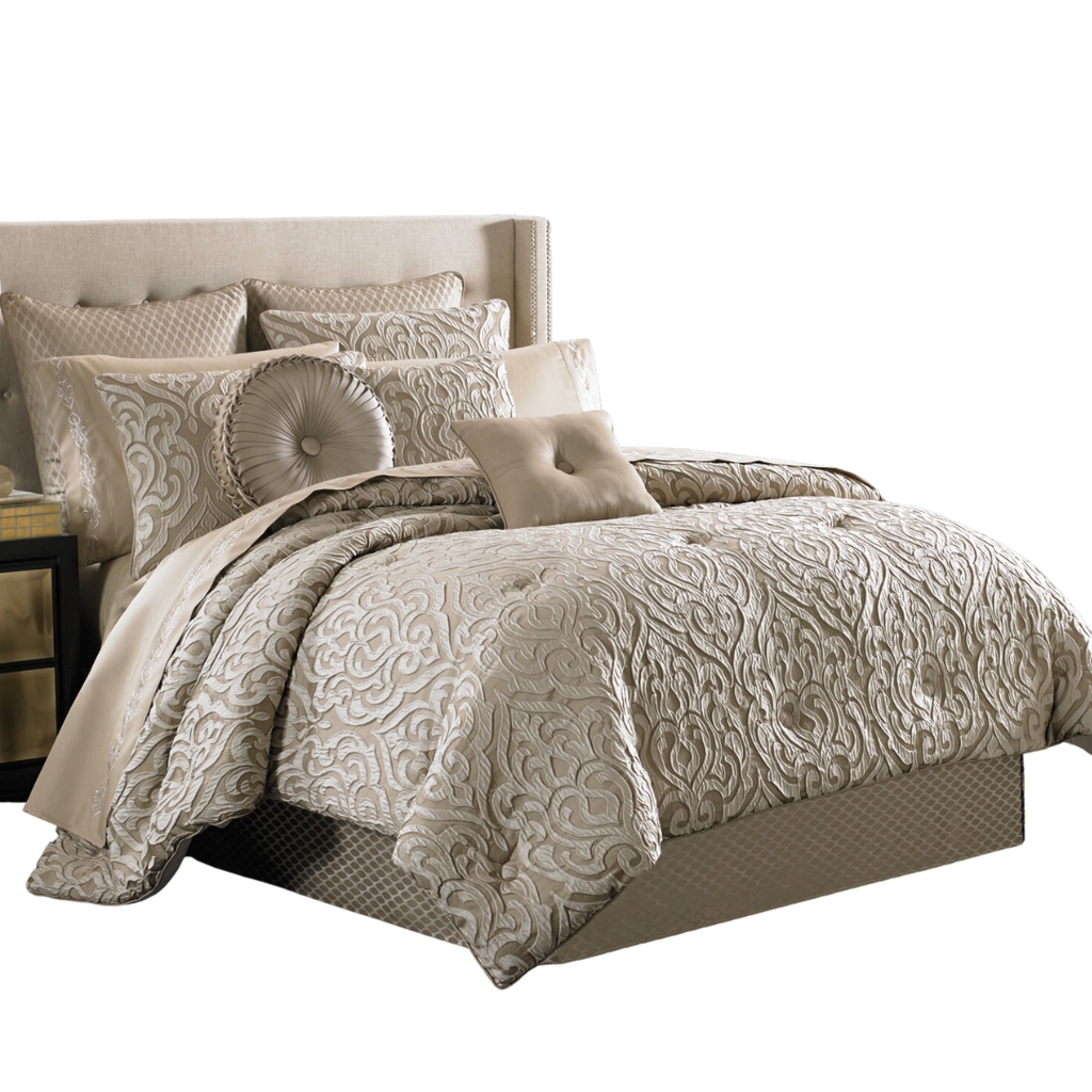 Astoria Comforter Set Sand Queen 4pc