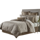 Cracked Ice Comforter Set Taupe Queen 4pc