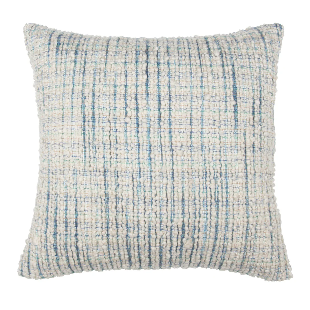 Trona Pillow Blue Ivory 22x22in