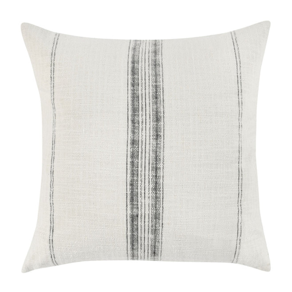 Ria Pillow Ivory Gray 22x22in