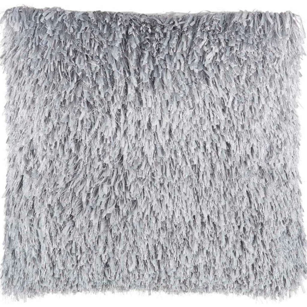 Glitz Shag Pillow Grey 20in