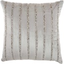 Beaded Stripe Velour Pillow Grey 20in