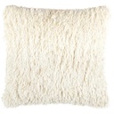 Glitz Shag Pillow Ivory 20in