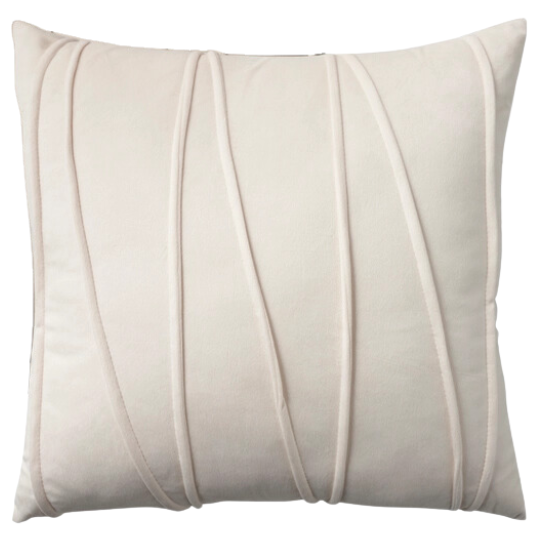 Sofia Velour Pillow Set Ivory 18in 2pc