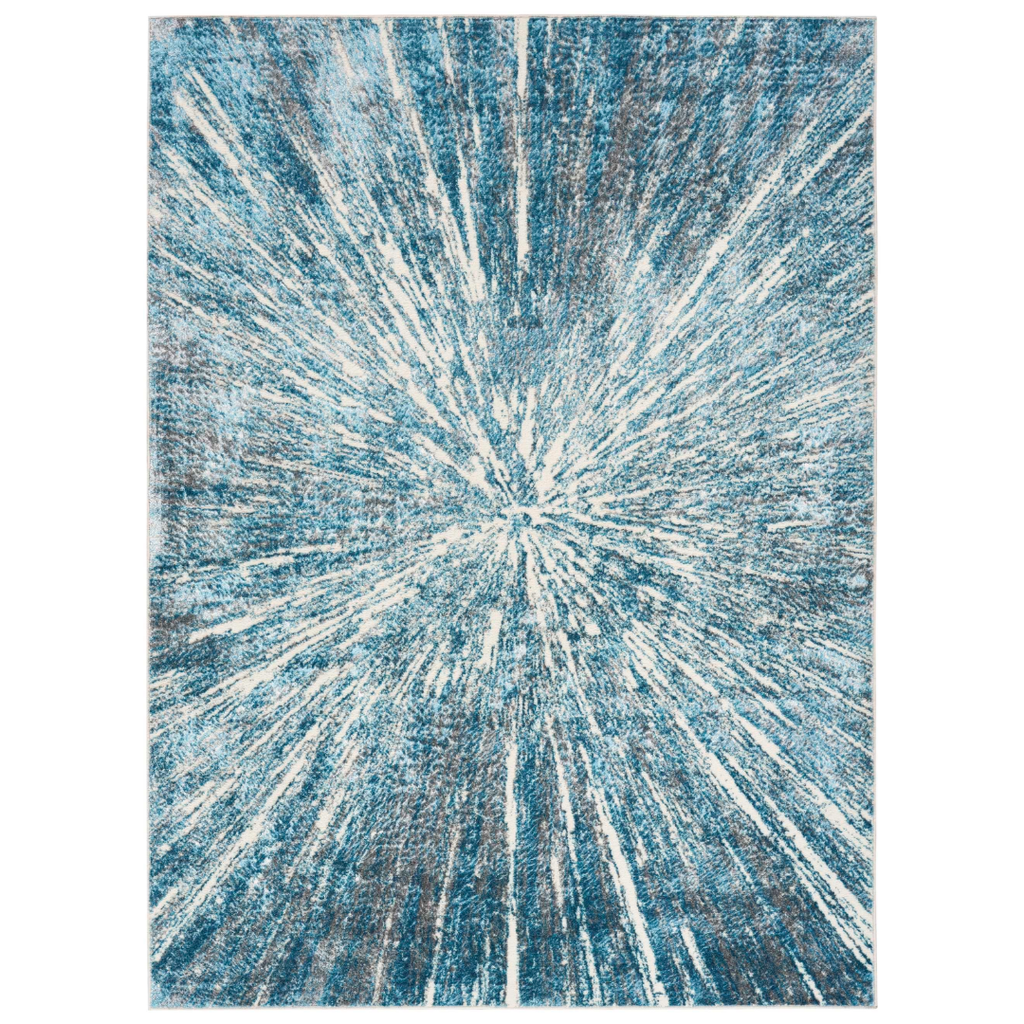 Ambiance Rug Blue Silver 8x10ft