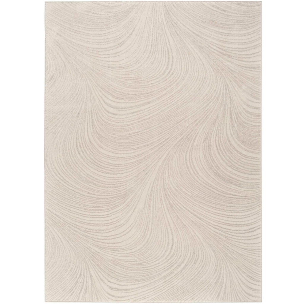 DKNY Central Park West Swirls Rug Beige 5x7ft