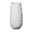 Wave Resin Floor Vase White 37in