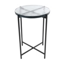 Textured Glass Side Table 16x24in