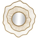 Floral Layered Wall Mirror Gold 34in