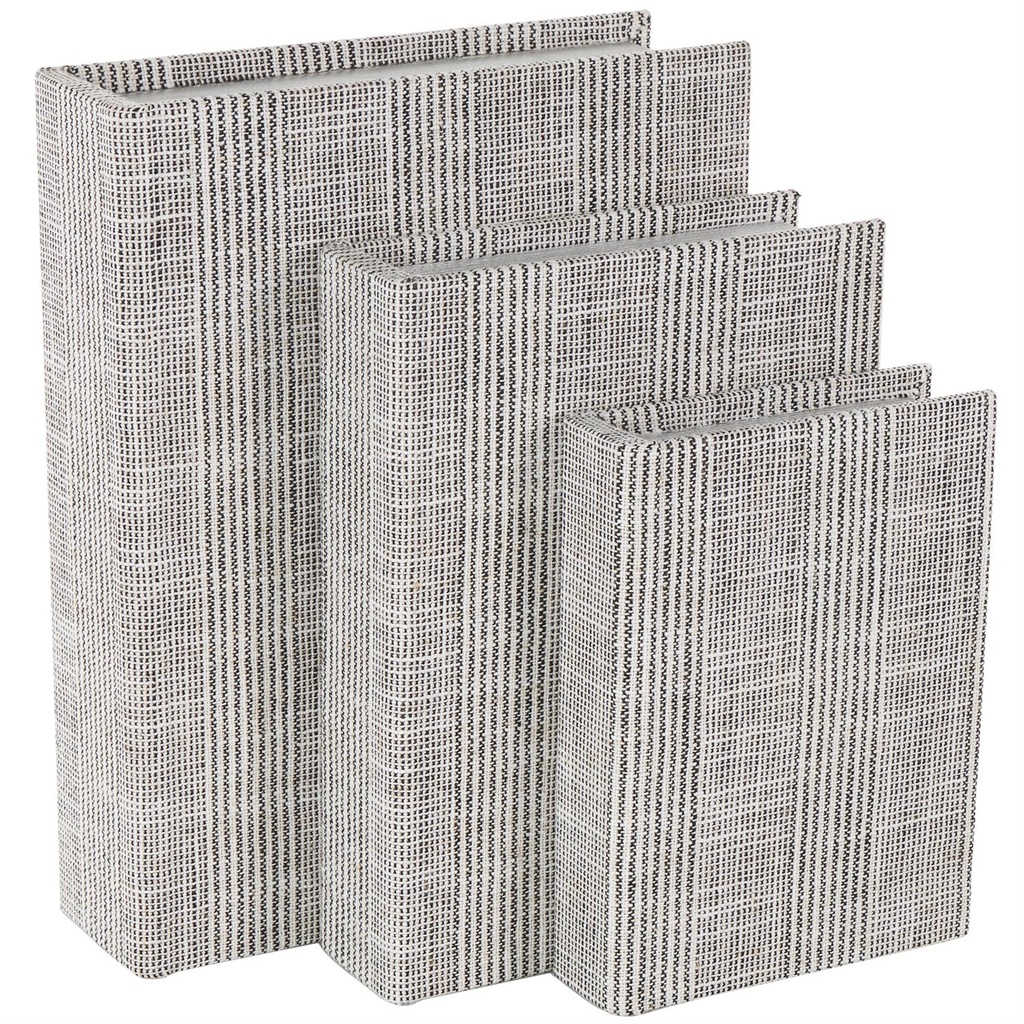 Faux Book Storage Patterned Set of 3