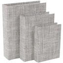 Faux Book Storage Grey 3pc