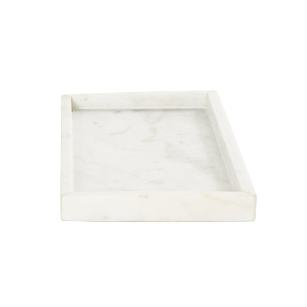 White Marble Slim Tray 11in