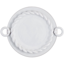 Glazed Terracotta Twisted Handle Round Platter Set  2pc 11in
