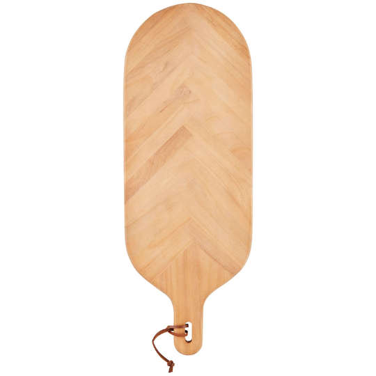 Herringbone Beech Wood Serving Board  25.75x 9.4in
