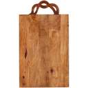 Mango Wood Serving Board with Twisted Handle, Square 25x14in