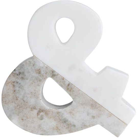 Marble "&" Accent 6in