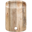 Mango Wood Serving Board With Catch All Area 18x12in