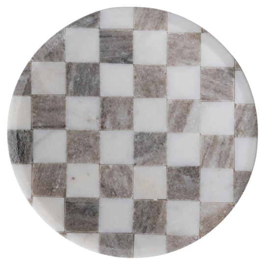Marble Checkered Bowl 8in