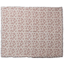 Block Print Throw Cotton With Sherpa Back Natural Rose 60x50in