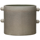 Reactive Glaze Stoneware Planter Cream 8x7in