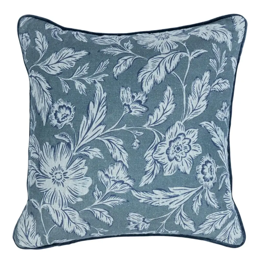 Davenport Pillow Denim Blue 22x22in