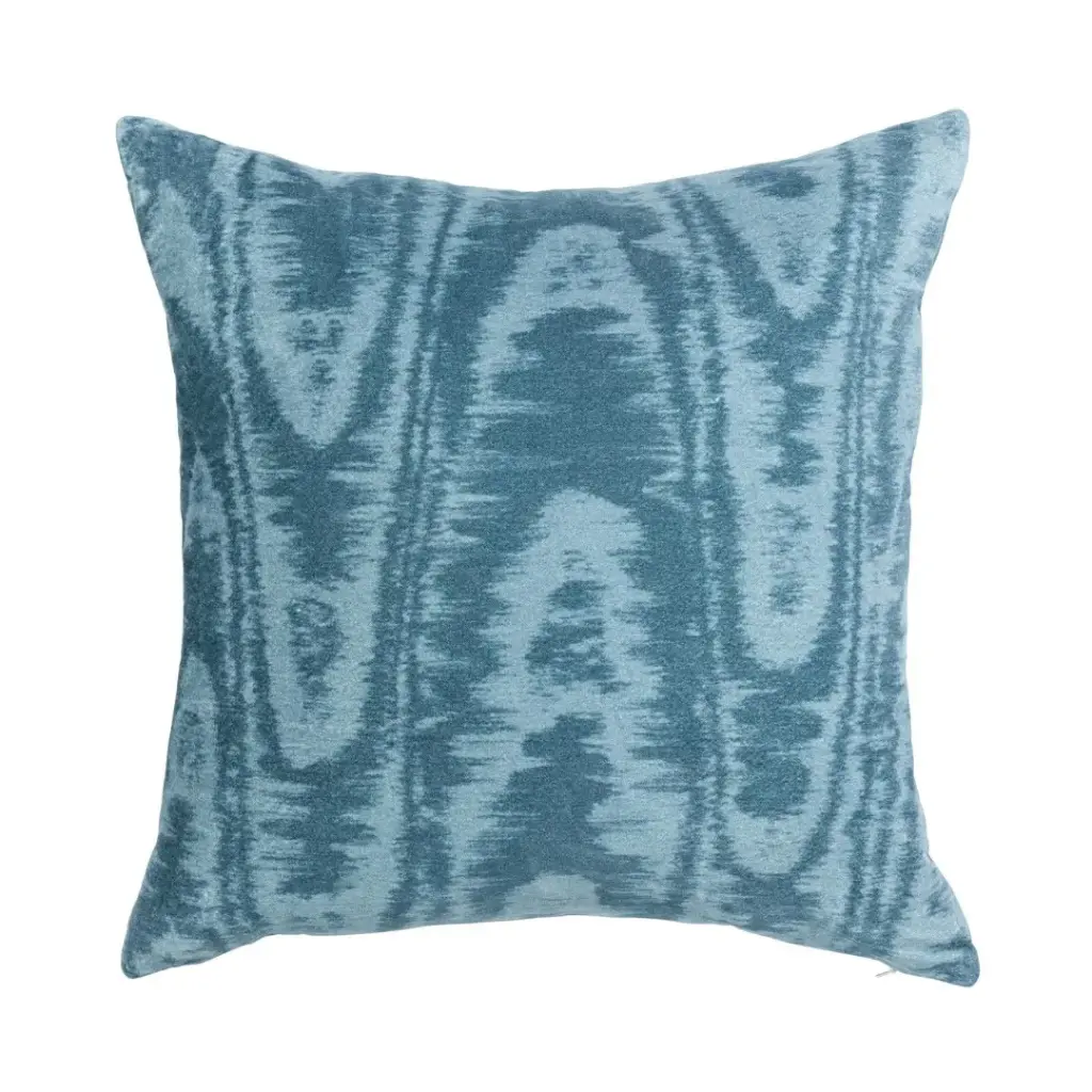 Hildene Pillow Chambray Blue 22x22in