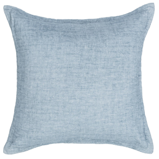 Solstice Pillow Chambray Blue 22x22in