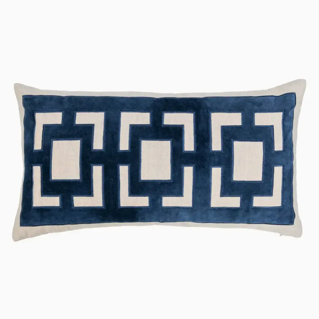 Corbin Pillow Navy Blue 14x26in