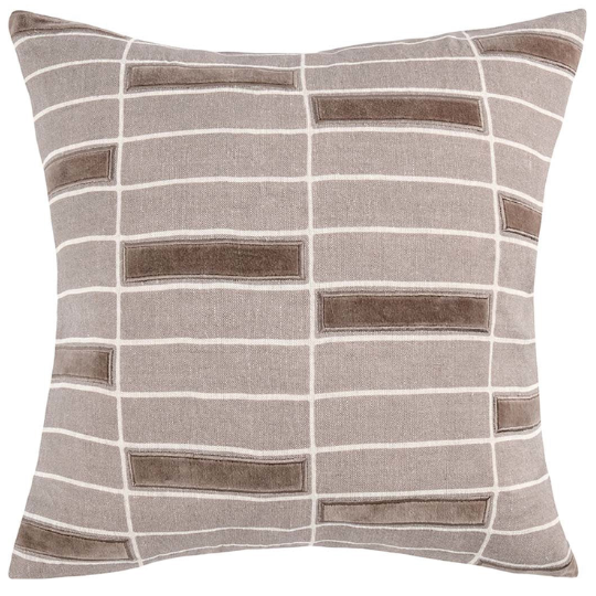 Breccia Pillow Taupe 22x22in