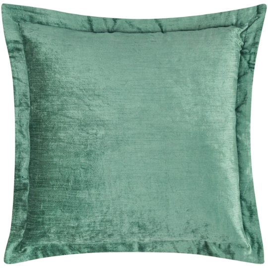 Lapis Pillow Velvet Viridian Green 22x22in