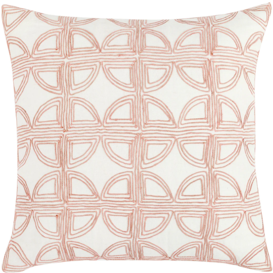 Elea Pillow Ivory Blush 22x22in