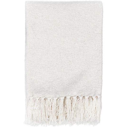 Aria Boucle Throw Ivory 50x70in