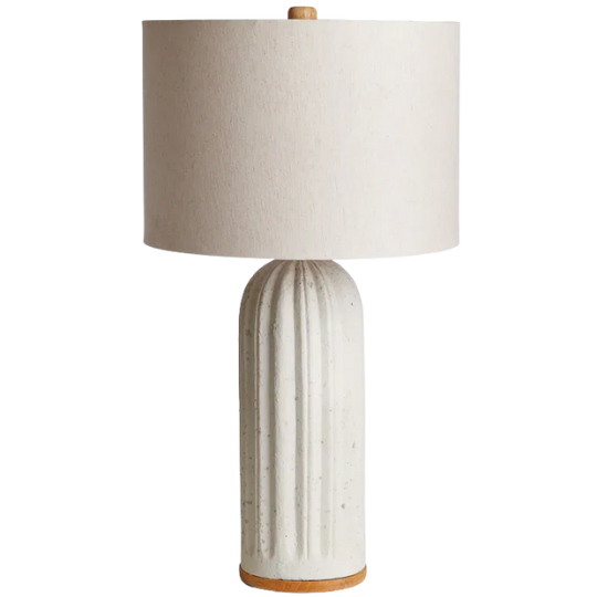 Ceramic Table Lamp Ivory 26in