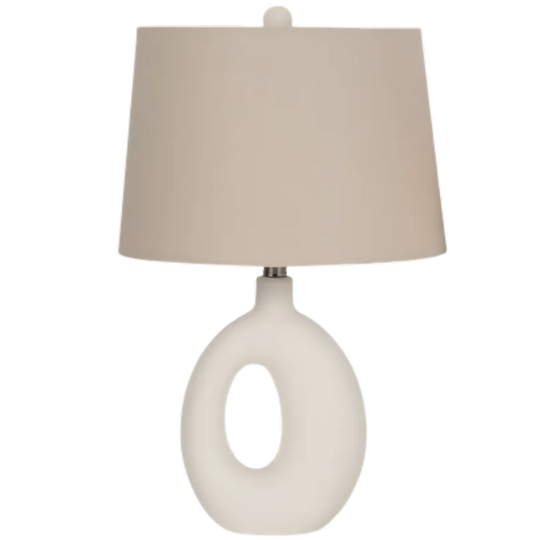 Cut Out Table Lamp White 23in