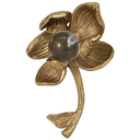Darby Metal Flower Champagne 9in