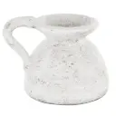 Antique Style Textured Pot Cream 11in