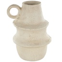 Paper Mache Fluted Vase Cream 10x15in