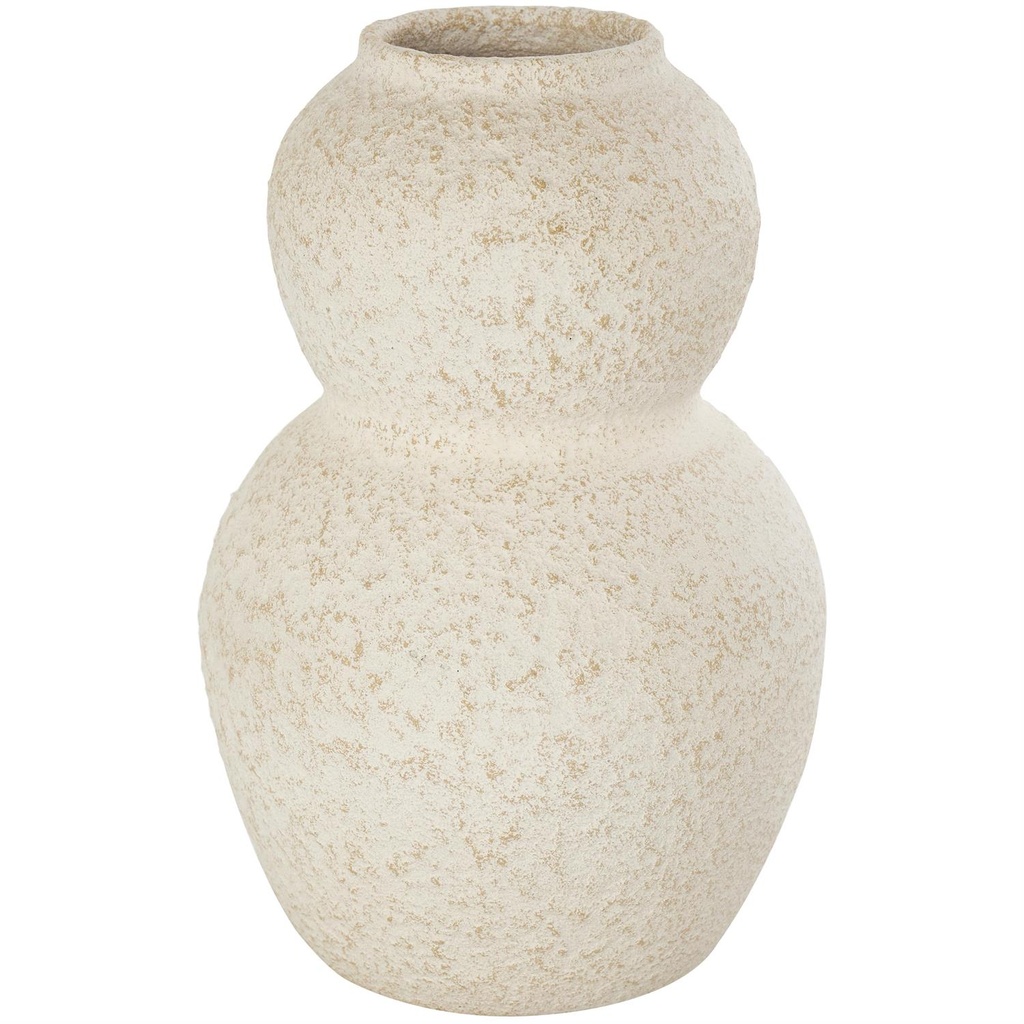 Ceramic Hourglass Textured Vase 12in