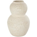 Ceramic Hourglass Textured Vase 12in