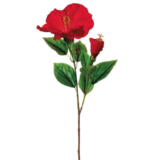 Hibiscus Spray Red 26in